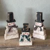 Primitive Wood Snowman Shelf Sitter/Winter Decor