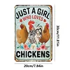 Just A Girl Who Loves Chickens - Metal Tin Signs(8*12Inch/12*16Inch) - Animal