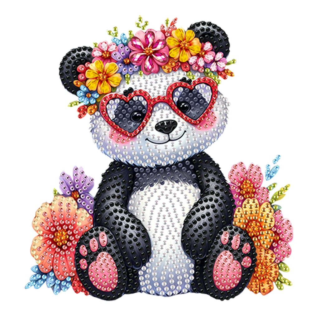 5D DIY Acrylic Animal Panda Shaking Head Diamond Painting Desktop Decorations 