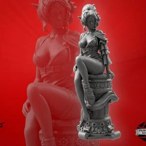 Pornhint High Elf Princess Miniature Female Elven Damsel Figure Goddess Figure Highly Detailed 3D Resin Print NSFW Miniature Painting |75 mm NSFW