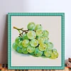 Food Series: Grapes-14CT Stamped Cross Stitch Egyptian Cotton 50*50cm/19.69*19.69in tapestrymarket
