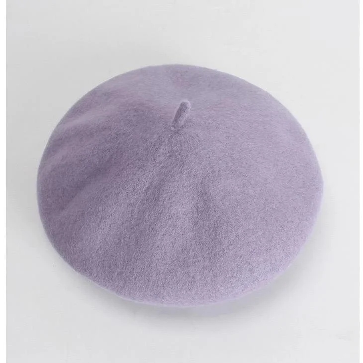 Fairy Tales Aesthetic Cottagecore Fashion Cute Candy Color Wool Beret Hat QueenFunky