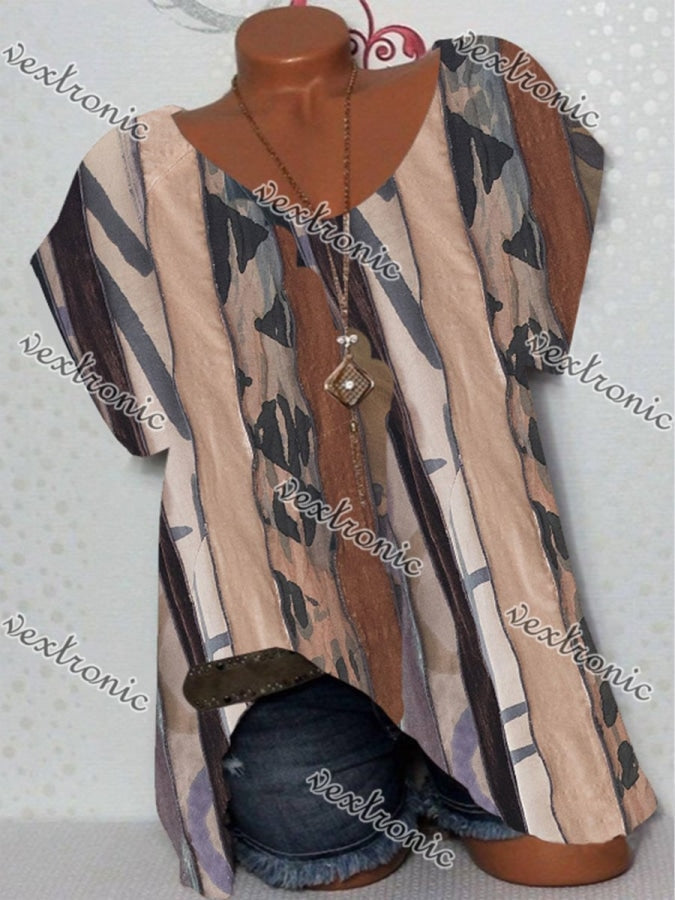 Women Half Sleeve V-neck Solid Color Dress