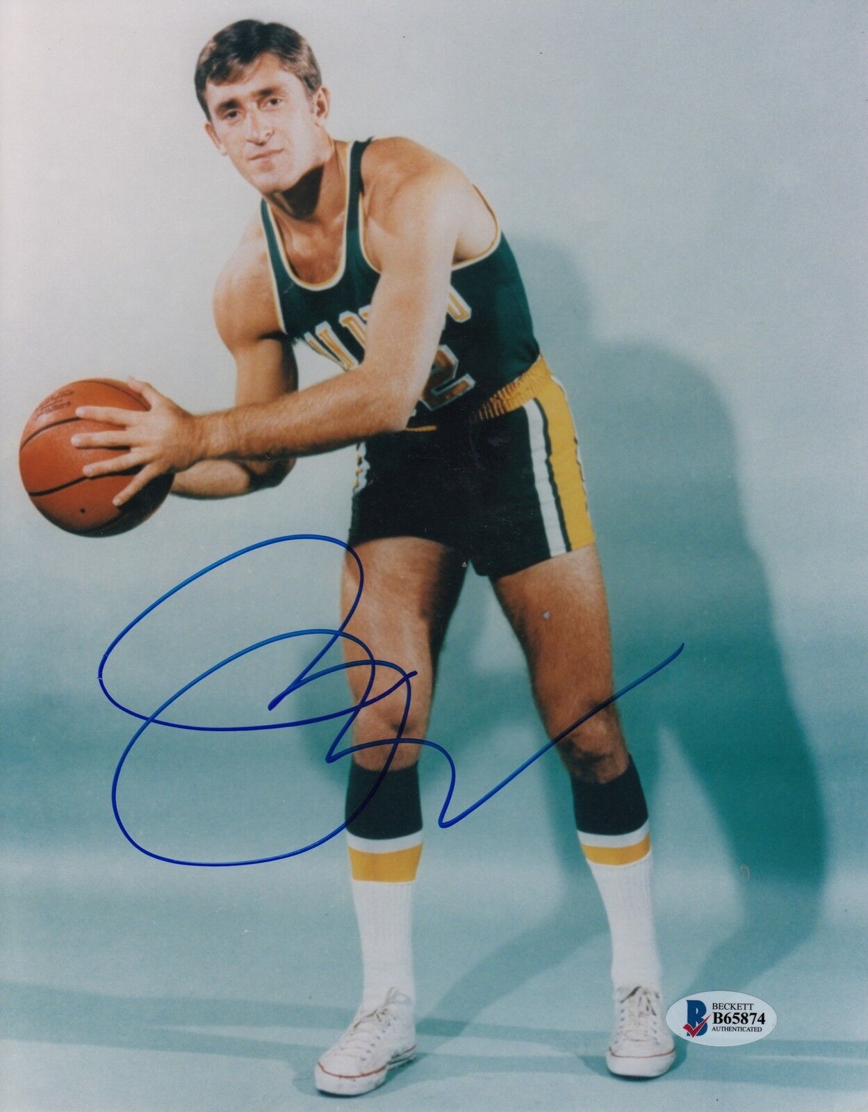 Pat Riley #0 8x10 Signed Beckett Certified San Diego Rockets 031818