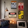 4PCS Warning - Vintage Metal Signs Set - 20*30cm - Warning