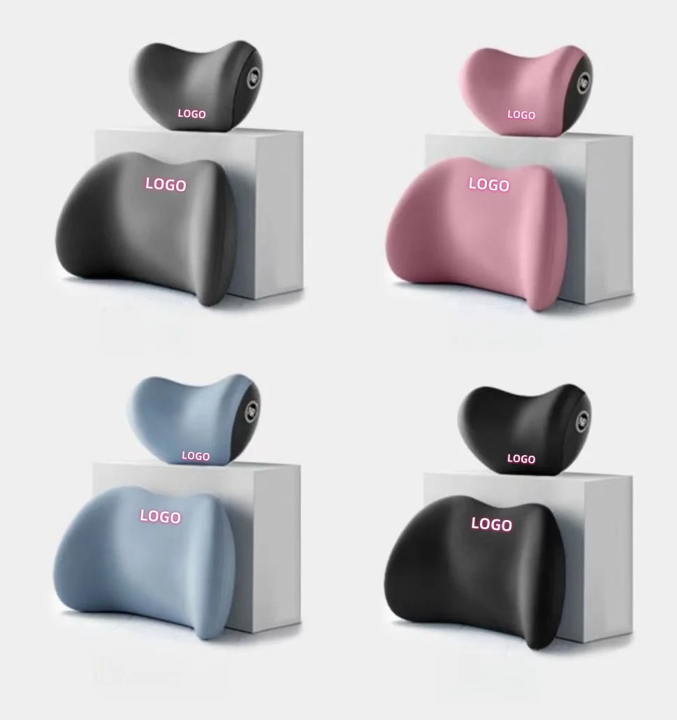 Car four-season universal memory foam headrest and lumbar support（2PCS）