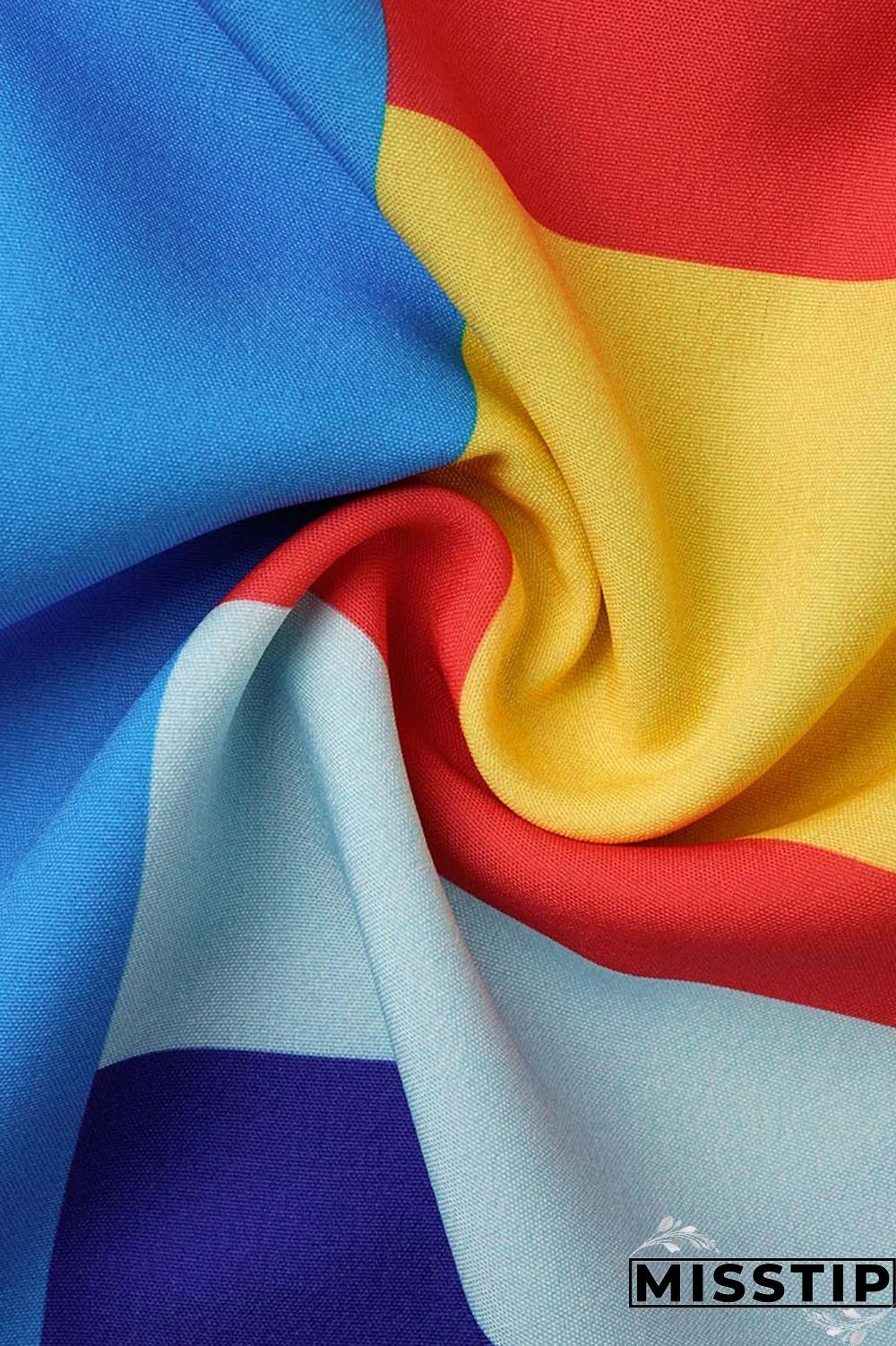 Blue Casual Print Patchwork Buckle Turndown Collar Shirt Dress Dresses