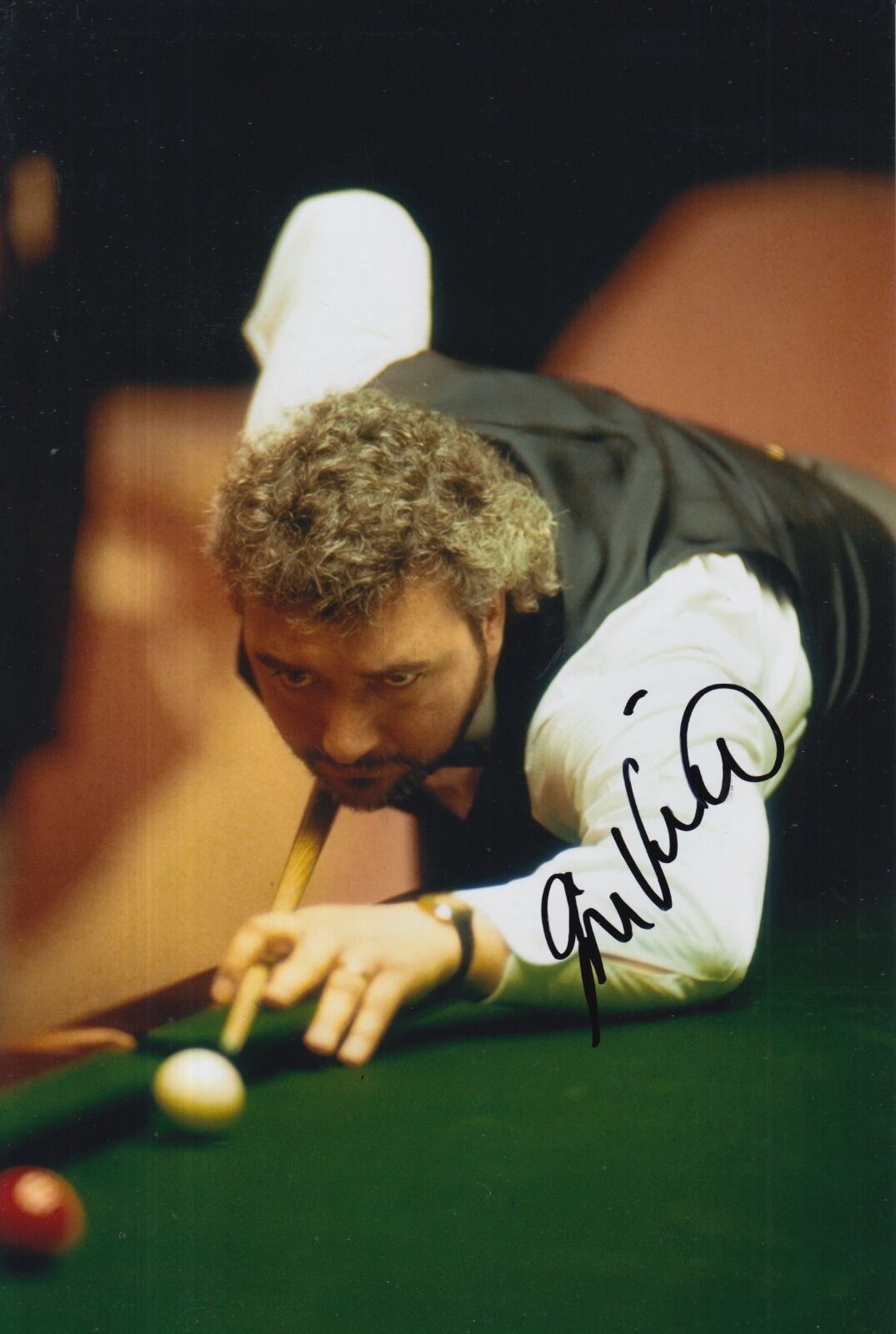 JOHN VIRGO HAND SIGNED 12X8 SNOOKER Photo Poster painting PROOF 3.