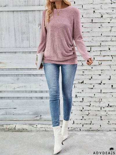 Round Neck Long Sleeve T-Shirt