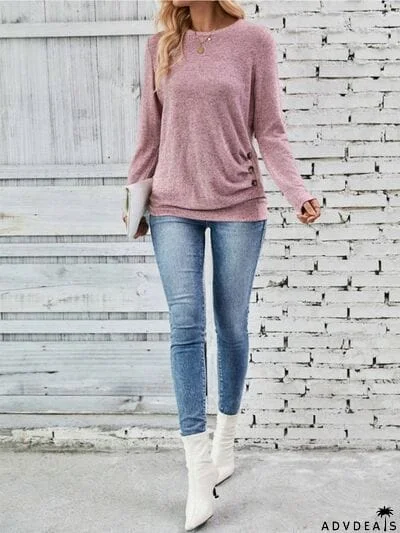 Round Neck Long Sleeve T-Shirt