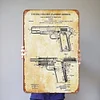 Colt 1911 Firearm Patent - Vintage Metal Tin Signs(12*16Inch) - Warning