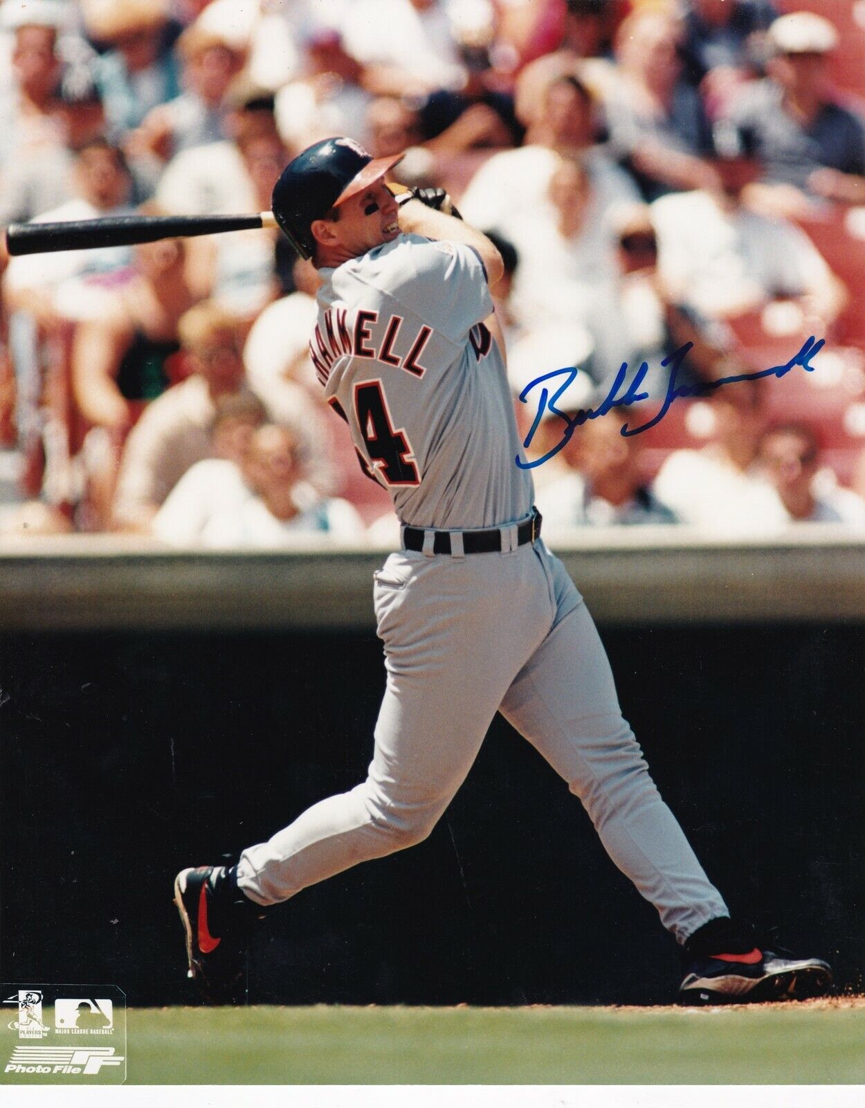 BUBBA TRAMMELL DETROIT TIGERS ACTION SIGNED 8x10