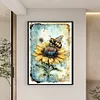(Big Size) Bee On Sunflower- 11CT Stamped Cross Stitch 40*60cm/15.75*23.62in