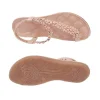 Gioiacombo&trade; Sandali da donna estivi con punta piatta e partizione floreale