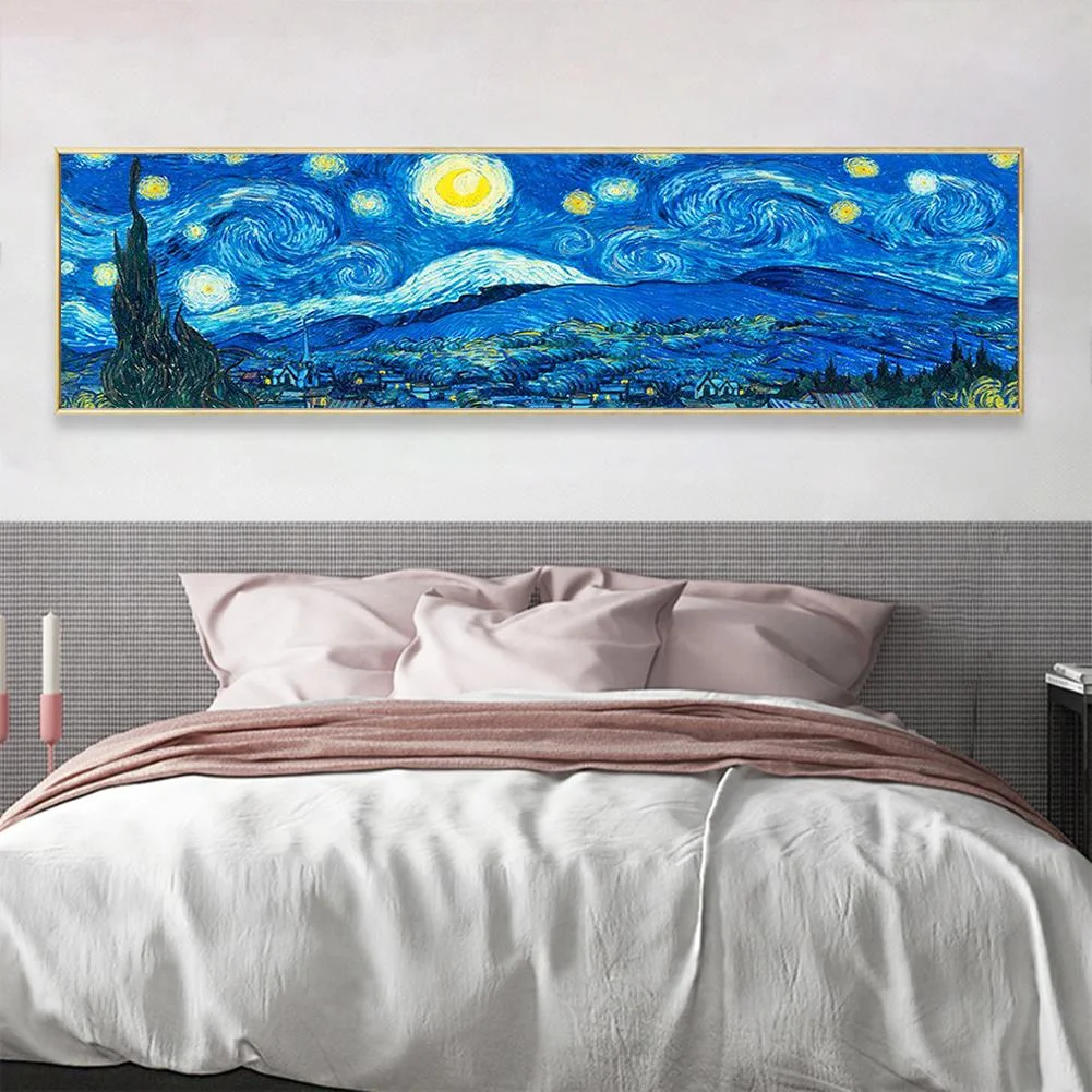Diamond Painting - Full Round Drill - Abstract Night Sky(80*30cm)
