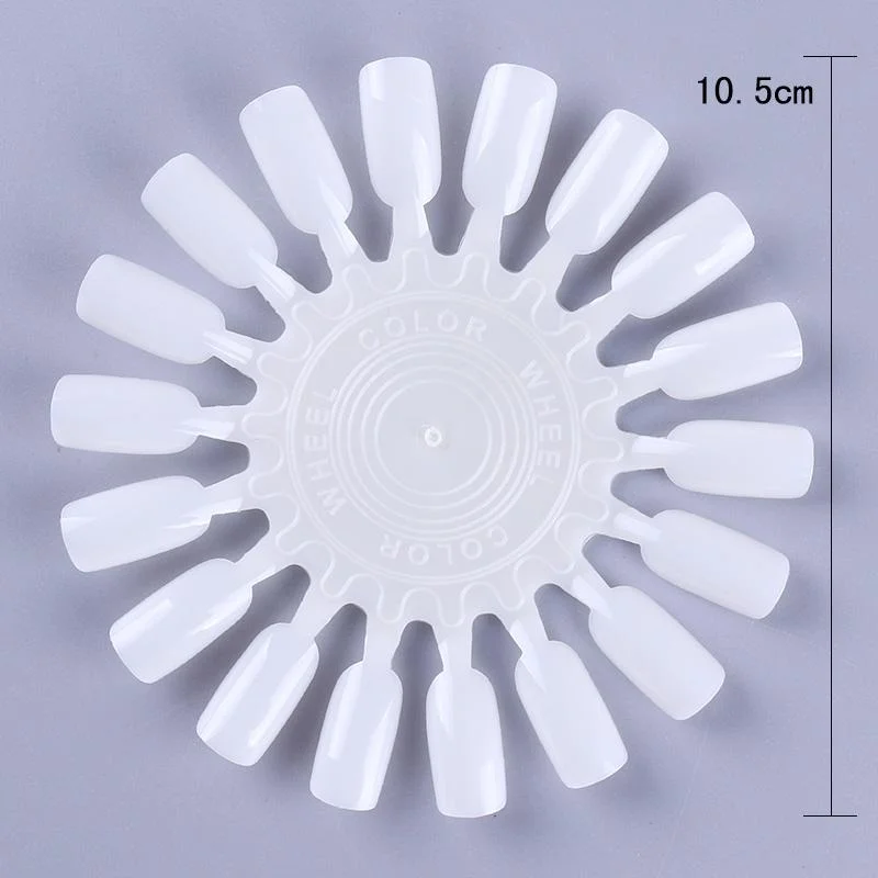 1Set False Nail Tips Fan Nature Nail Art Round Full Cover Display Practice Tools Fake Nails Manicure Acrylic UV Gel Polish-Nail Inspo