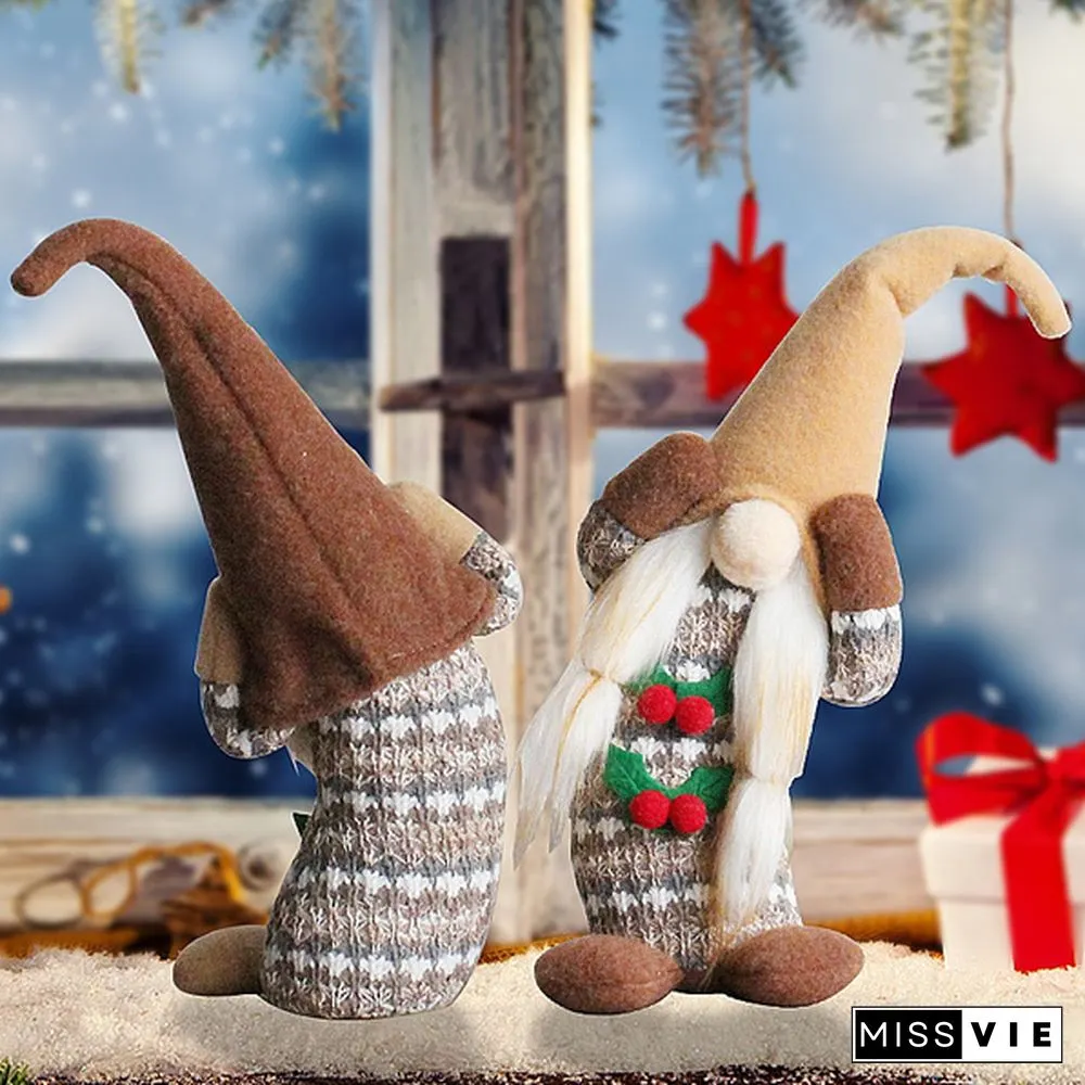 34Styles Elf Doll Ornaments Faceless Plush Doll Rudolph Gnomes Dwarf Santa Claus Swedish Tomte Dwarf