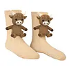 3D Knit Socks Funny Warm Cute Socks Double Layer Hand Crocheted Sock Middle Tube Socks for Autumn/Winter for Men & Women