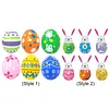 6 Pcs Easter Inflatable Outdoor Decorations PVC Colored Giant Egg Ornaments Blow Up Easter Egg Yard Decorations for Lawn/Garden/Porch/Courtyard
