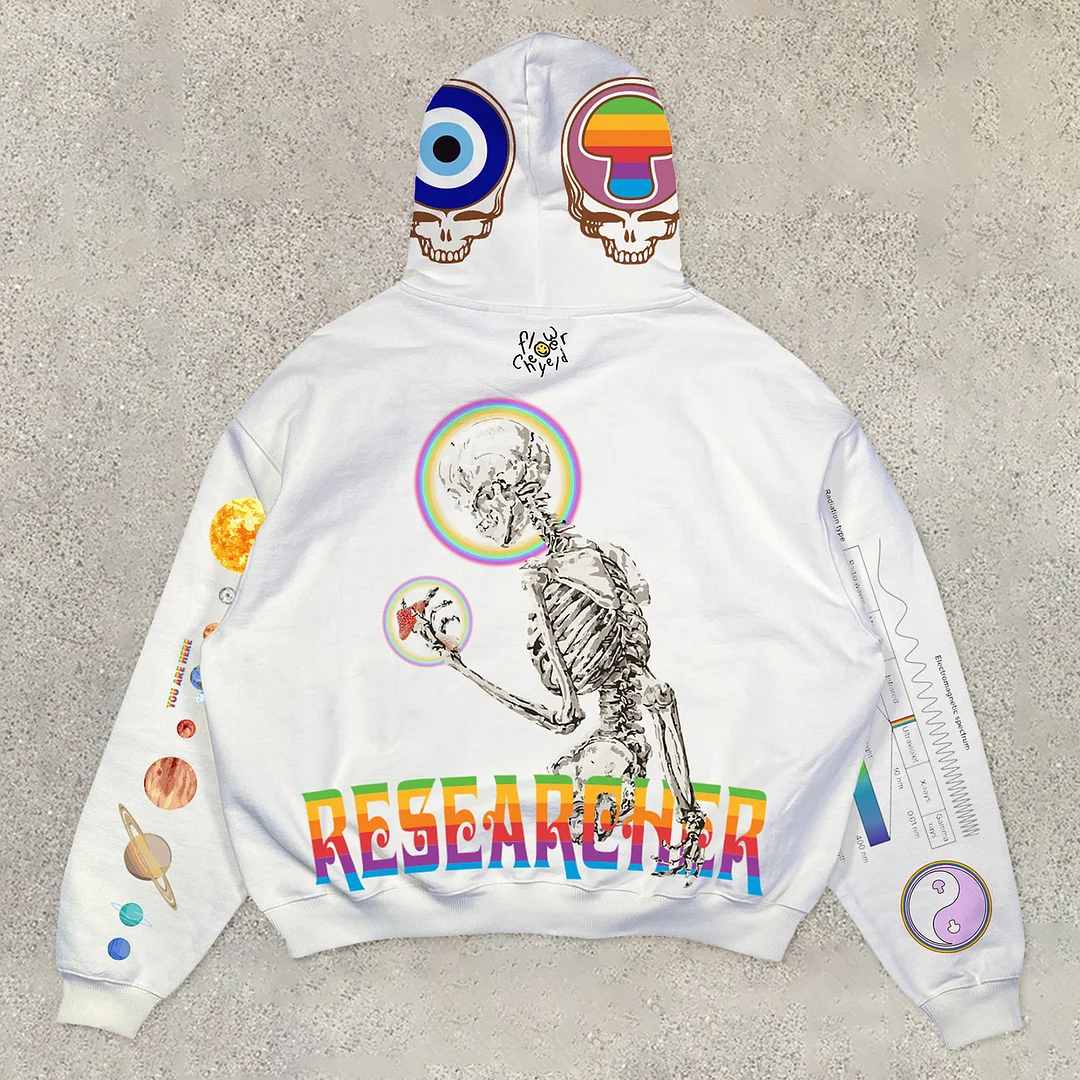 Street Print Skull Fashion Long Sleeve Hoodie