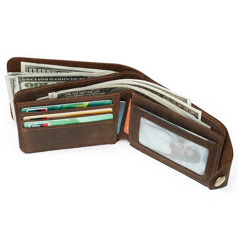 Durable Comfy Leather Casual Cash Cards Holder Wallets