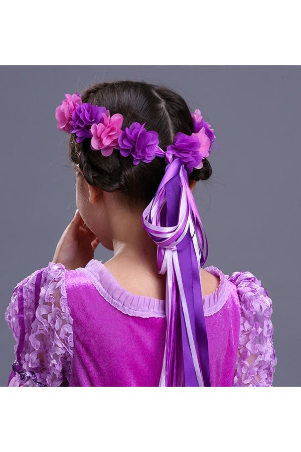 Halloween Accessories Little Girl Sophia's Princess Garland Purple-elleschic
