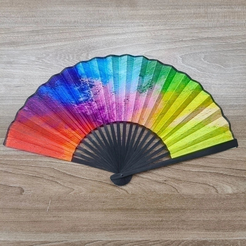 Halloween Chinoiserie Leopard Skull Bamboo Fan Fans & Heating