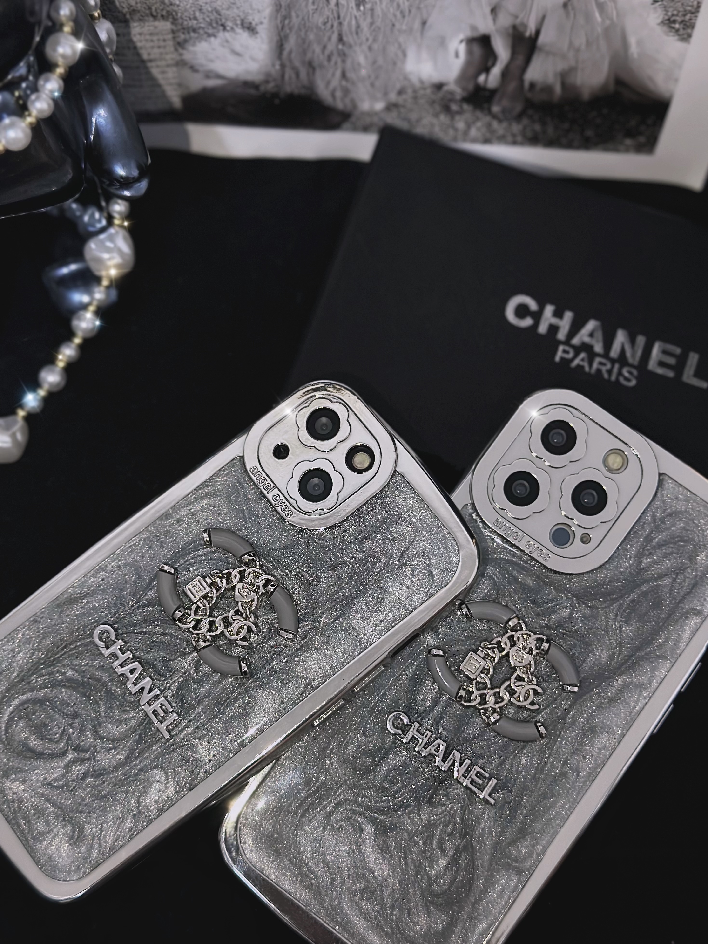 Luxurious Chanel Electroplated Mobile iPhone Case Protective Cover