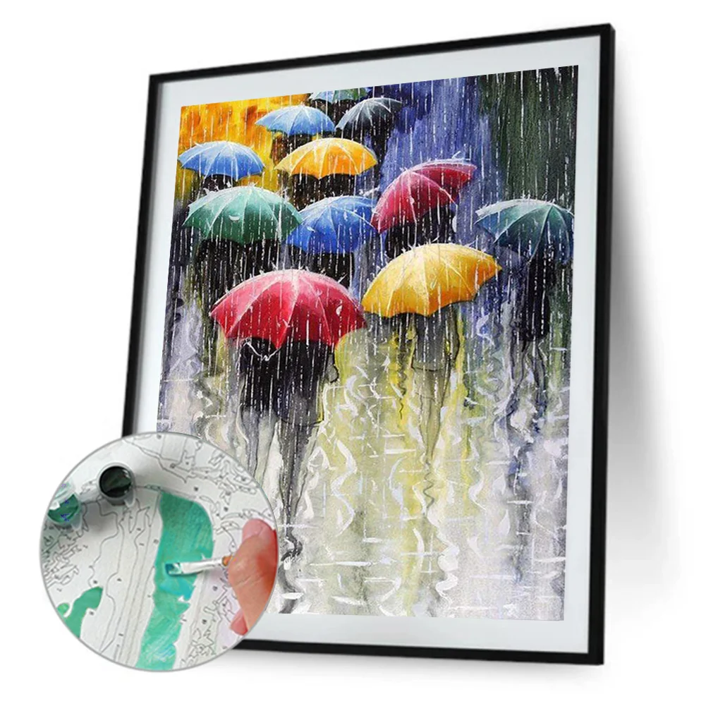 Rain Street - Paint By Number(40*50cm)
