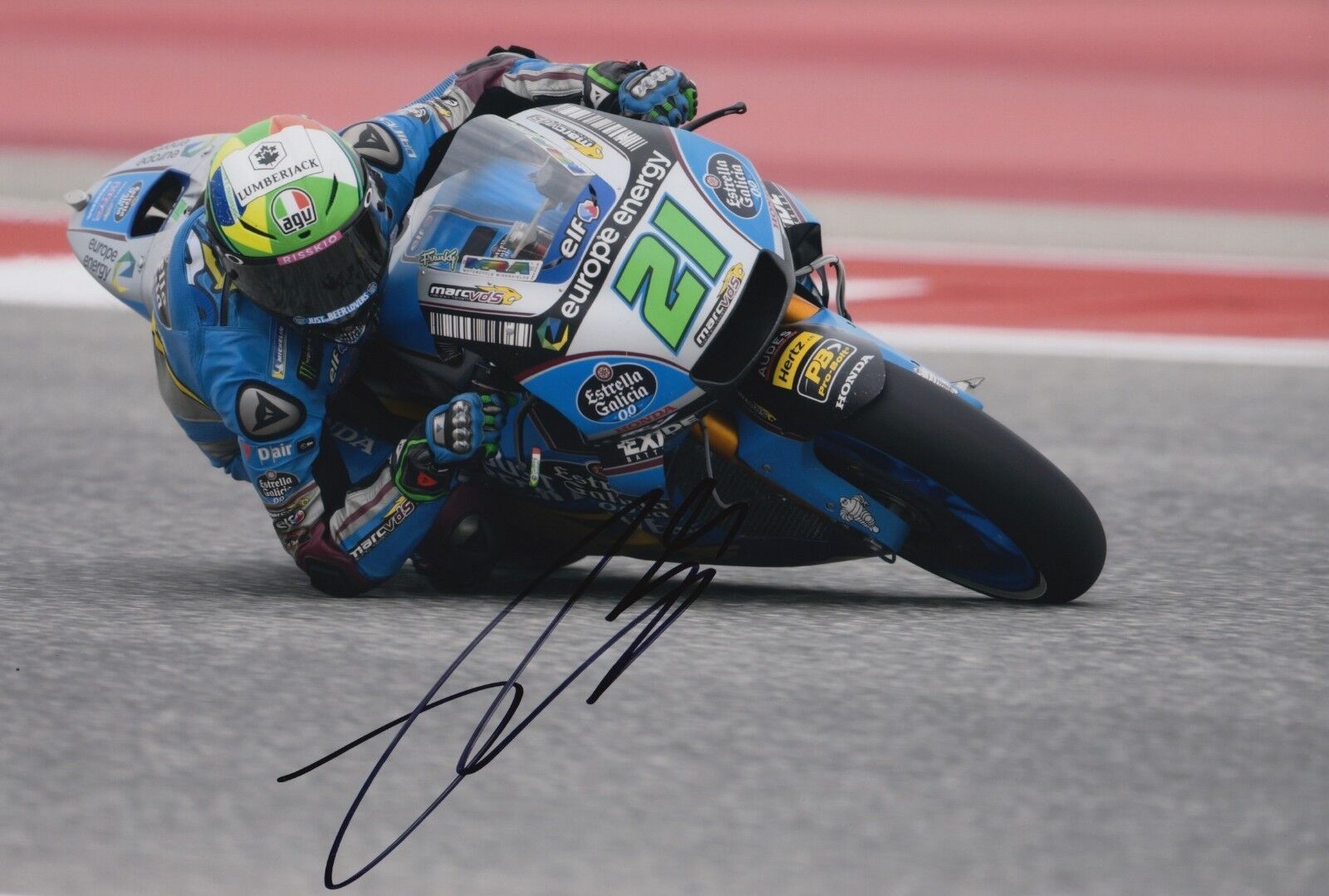 Franco Morbidelli Hand Signed Marc VDS Honda 12x8 Photo Poster painting 2018 MotoGP 15.