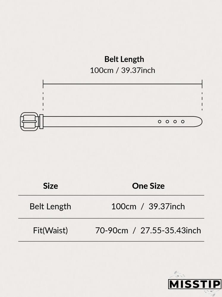 Square Buckle Woven Belt