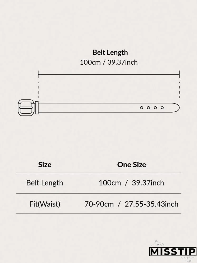 Square Buckle Woven Belt