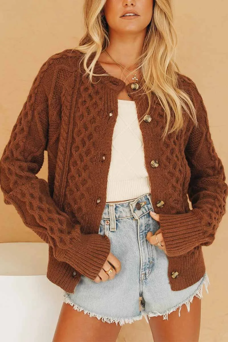 Abebey Vintage Knitted Cardigan Sweater