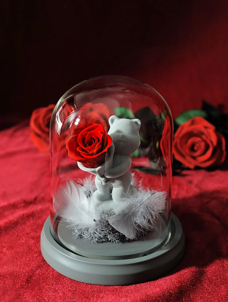 Valentine's Day Gift Eternal Flower Bear Gift Box