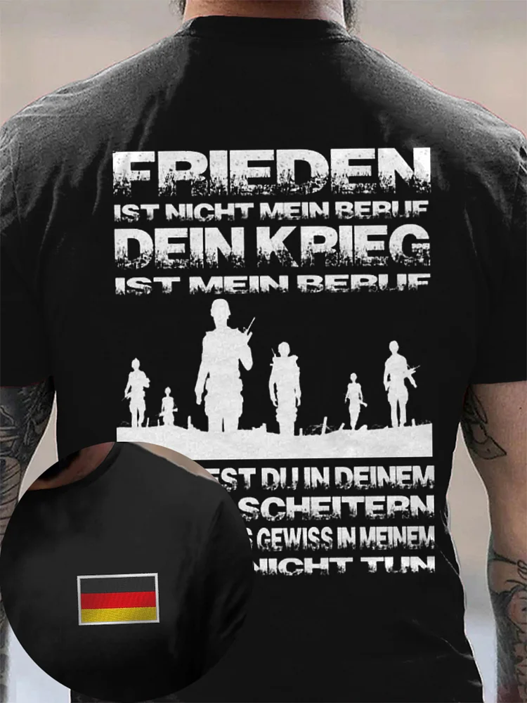 Männer Deutschland stolz bedruckt Kurzarm T-Shirt