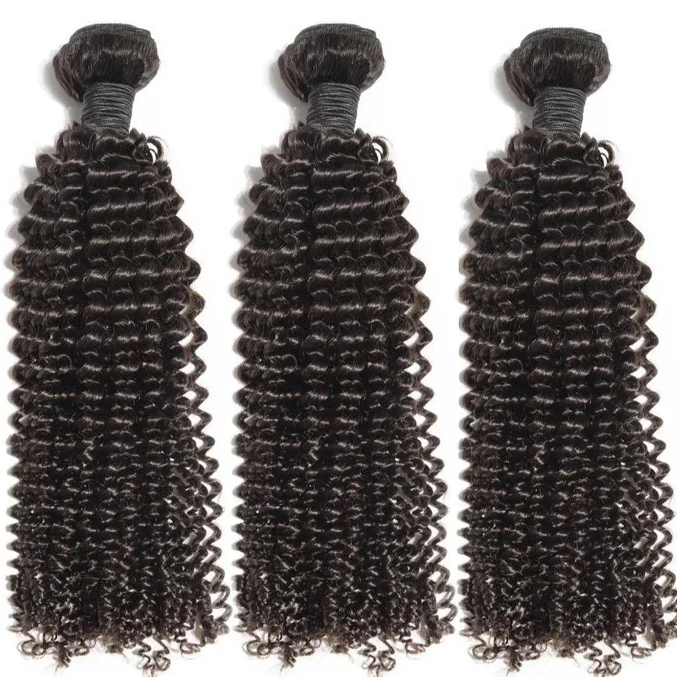 12A 3 Bundles Hair Weave Deep Curly Bundles Virgin Hair Double Weft Soft Human Hair Weave