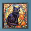 Diamond Painting-DIY Full Round Drill Stained Glass Cat