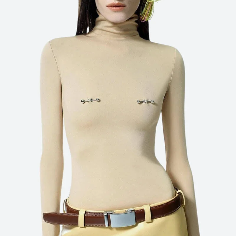 Brownm Piercing Top