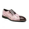 Snake Pattern Men's Casual Business Leather Shoes -Dress Shoes