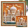 Paper Quilling Taj Mahal-14CT Stamped Cross Stitch 40*40cm/15.75*15.75in tapestrymarket