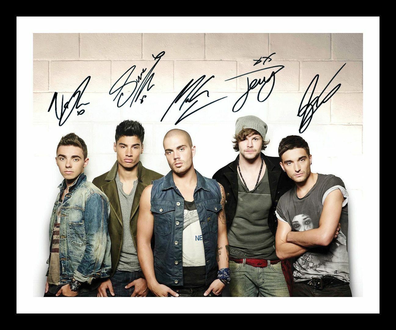 The Wanted Autograph Signed & Framed Photo Poster painting