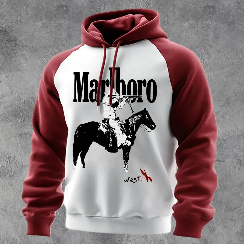 Stylish Contrast Color Hoodie