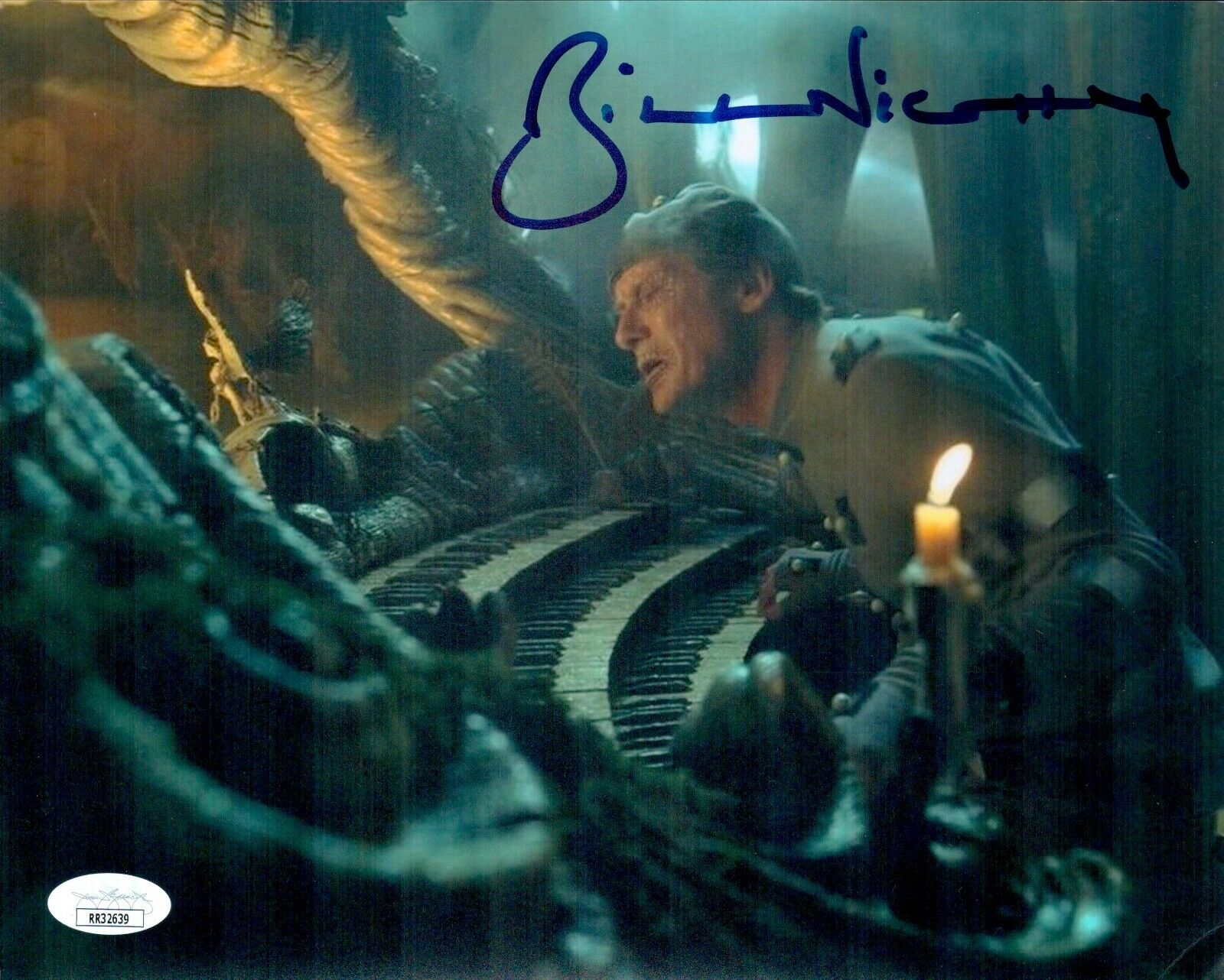 BILL NIGHY Signed 8x10 Photo Poster painting DAVY JONES Pirates of the Caribbean JSA COA Cert