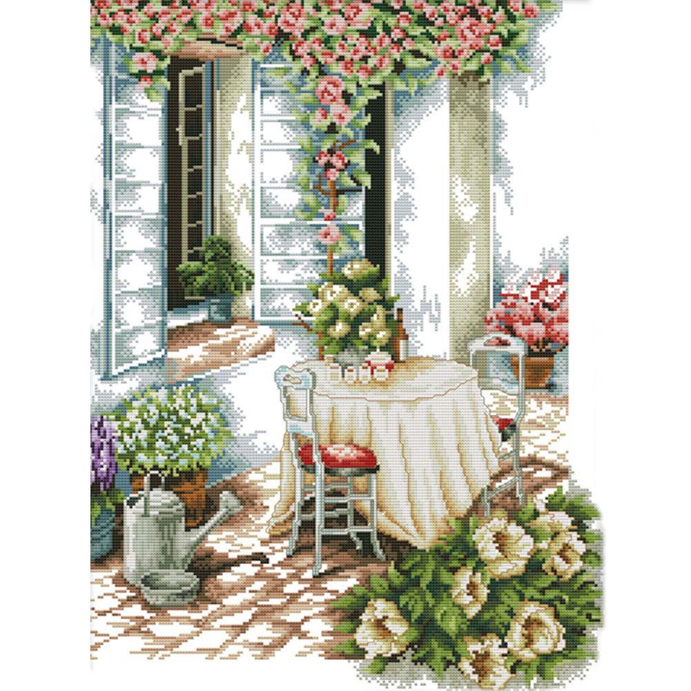 

Summer Afternoon - 11CT Stamped Cross Stitch - 52*67CM, 501 Original