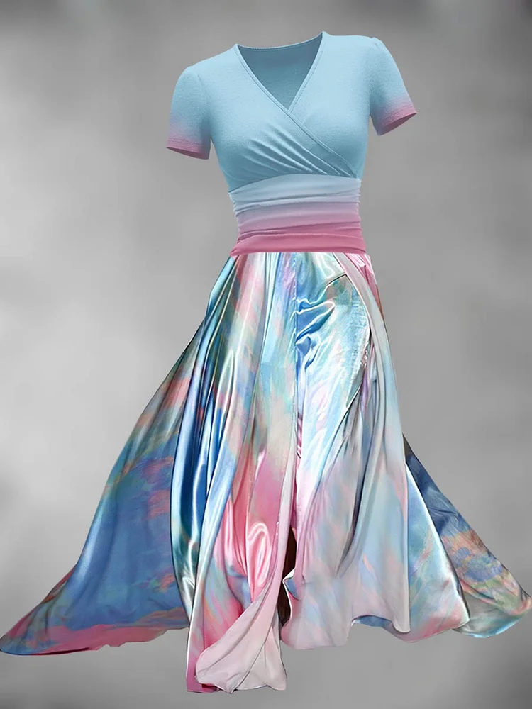 Women's Gradient Art Dress Maxi Dress