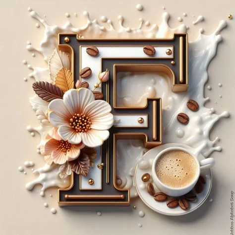 Diamond Painting - Full Round Drill - Coffee Alphabet(Canvas|40*40cm)