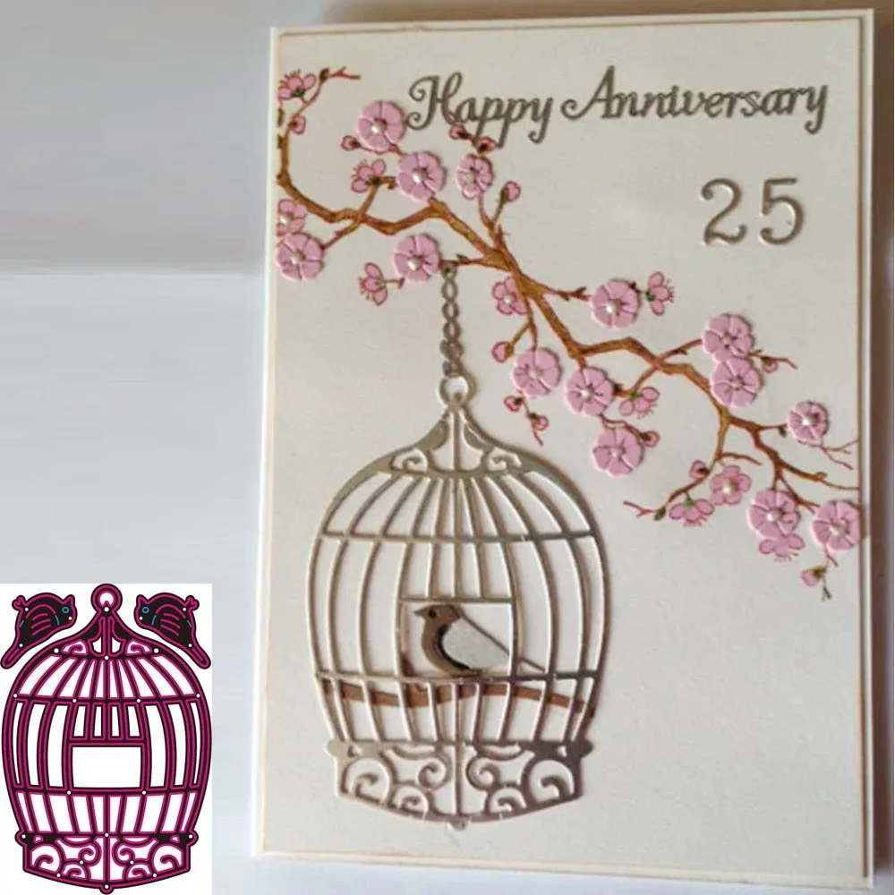 Bird birdcage Wedding Love Cutting Die Punch for Scrapbook Scrapbooking PAPER CRAFT card album knife mold art cutter stencils