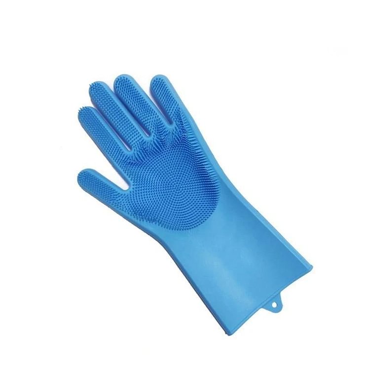 2 in 1 Silicon Dish Scrubber Gloves