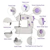 Mini Sewing Machine Electric Sewing Machine Portable Sewing Kit with Thread Dual Speed Double Thread