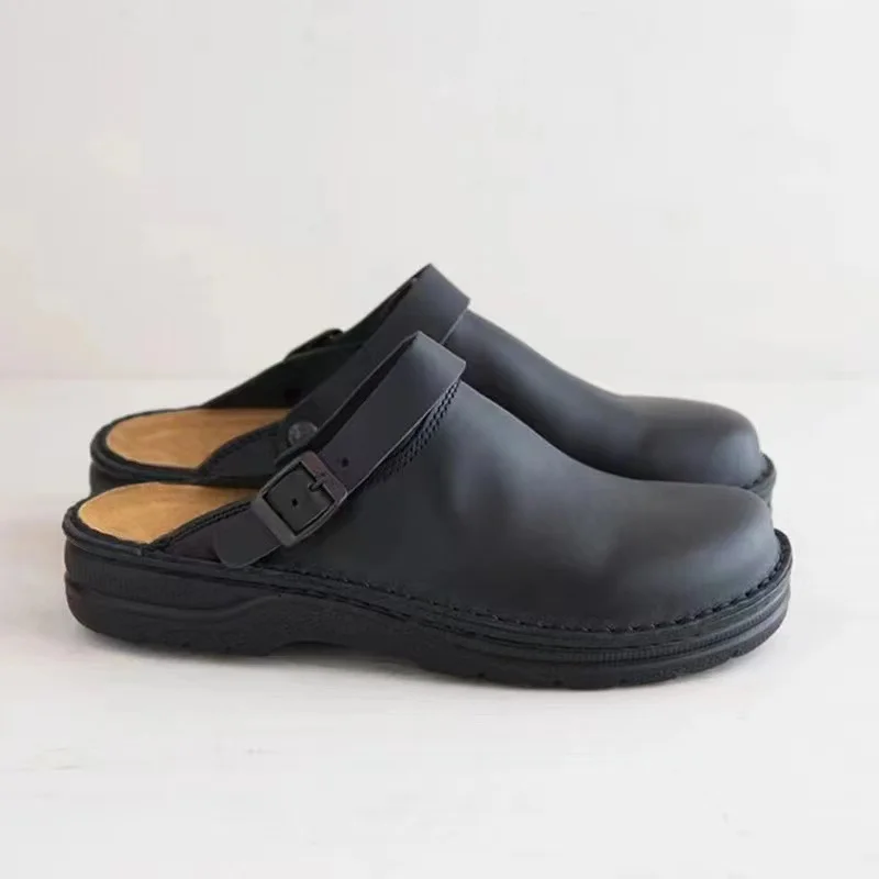 Yyvonne Bottom Slope And Generous Head Behind The Empty Shallow Mouth Men Casual Big Size Single Shoes Sandals Slippers